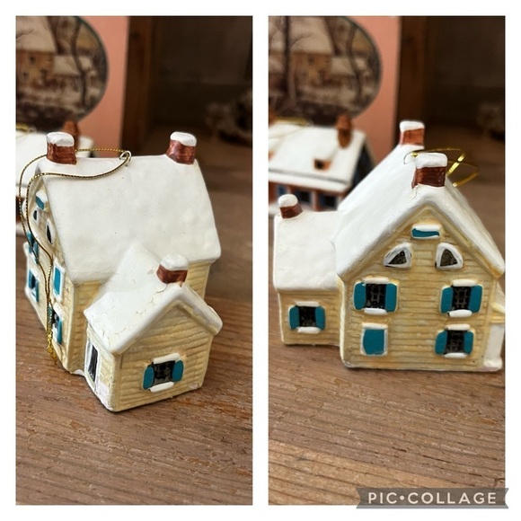 Currier & Ives Winter Homes Ornaments Set of 4 1987 Harry Peters - Picture 7 of 10